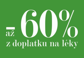 až -50% z doplatku na léky